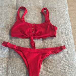 Beach Bunny Red Bikini Set